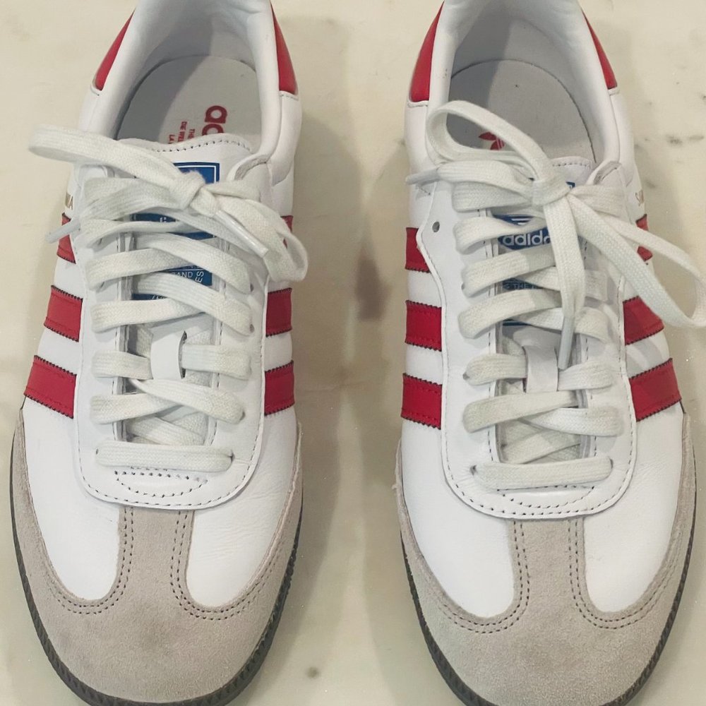 Adidas Originals Samba OG Better Scarlet in White/Red Unisex Sneakers. W8.5 M7.5